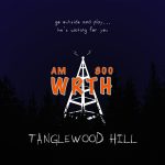 The logo for WRTH - Tanglewood Hill. A ghostly radio tower rises above a dark forest.