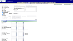 The SimplyReports user interface. 